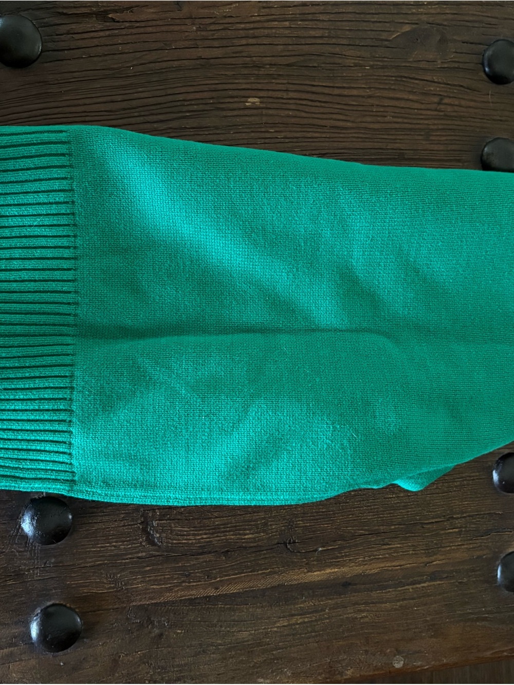 Anthropologie Emerald Green Dog Intarsia Crewneck Sweater - Picture 3 of 4